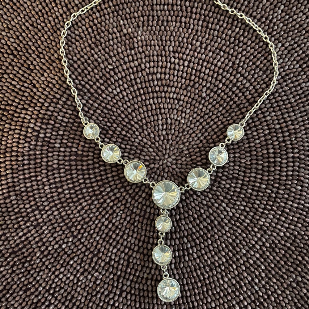 Silver statement necklace
